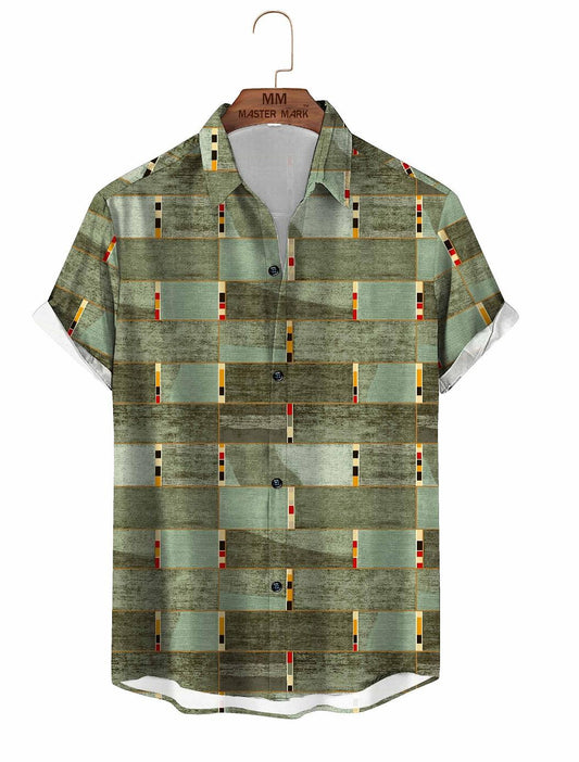 Latest Men's Cotton Slub Printed Shirt