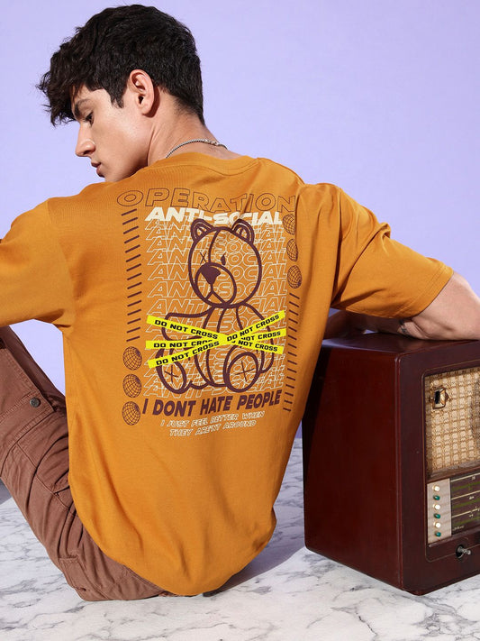 Brown Graphic Oversized T-Shirt