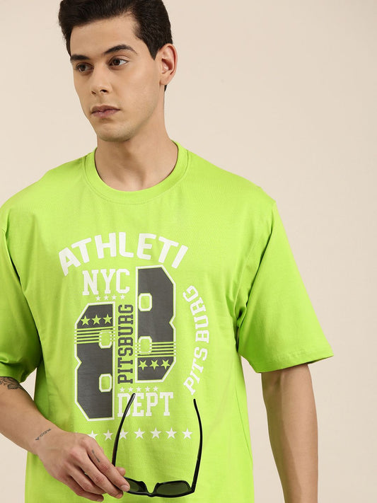 Dillinger Green Typographic Oversized T-Shirt