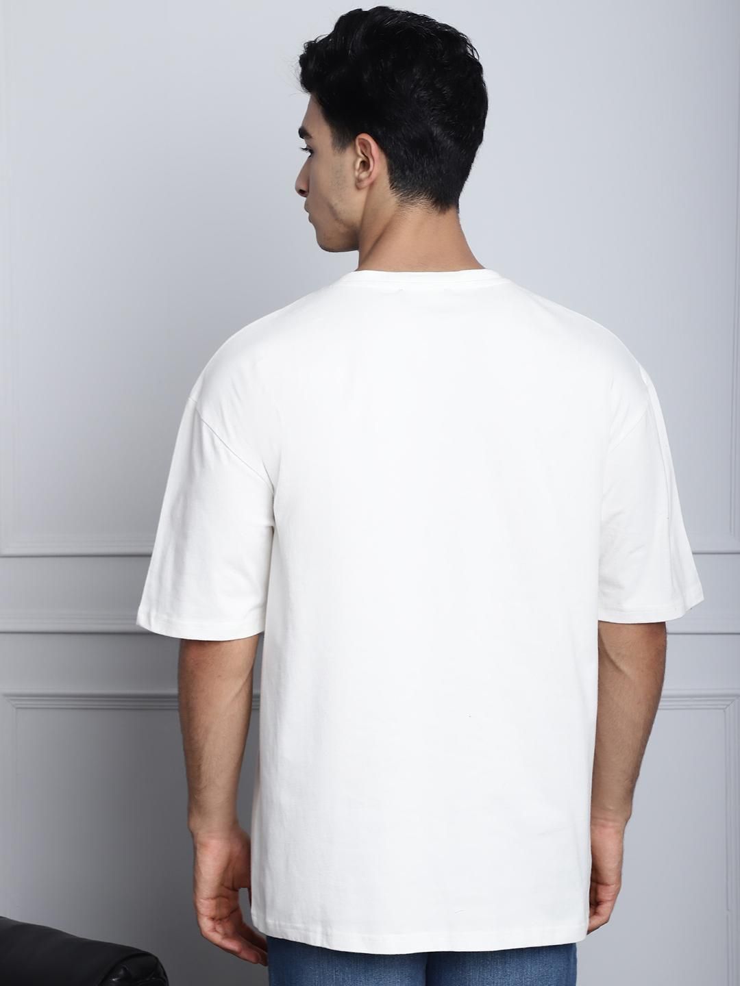 Off White Color Oversized T-shirt